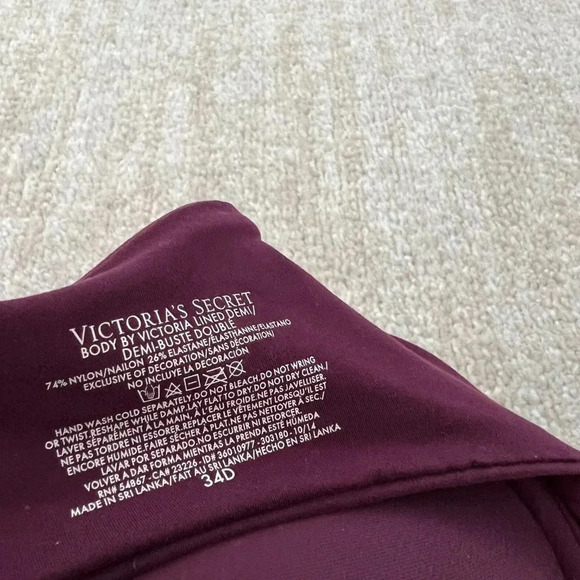 NWT Victoria's Secret Body By Victoria Demi Bra 34D - Picture 2 of 5
